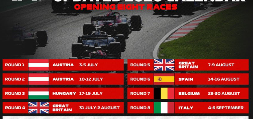 OFFICIAL: These are the first eight F1 races