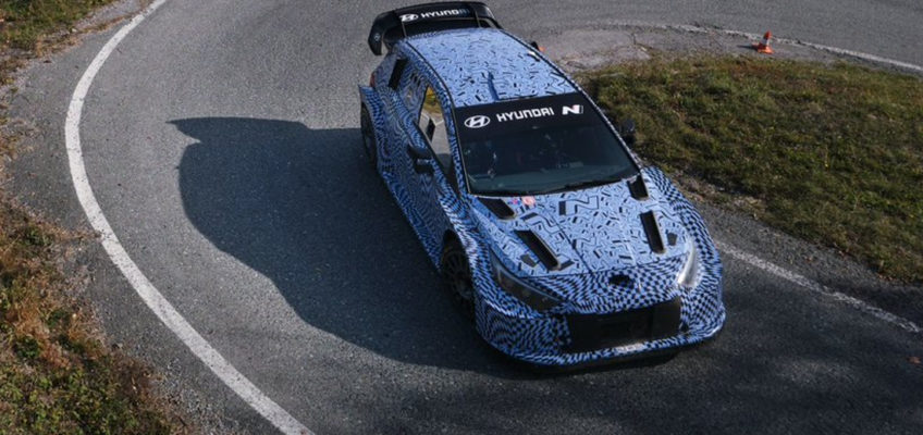 Hyundai tests its WRC 2022 car in Italy